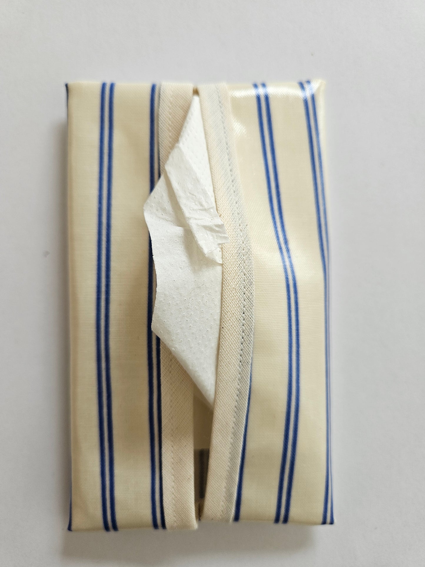 Taschentücherbox »Streifen blau«