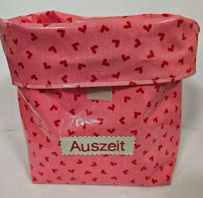 Multibeutel klein >Herzen pink<