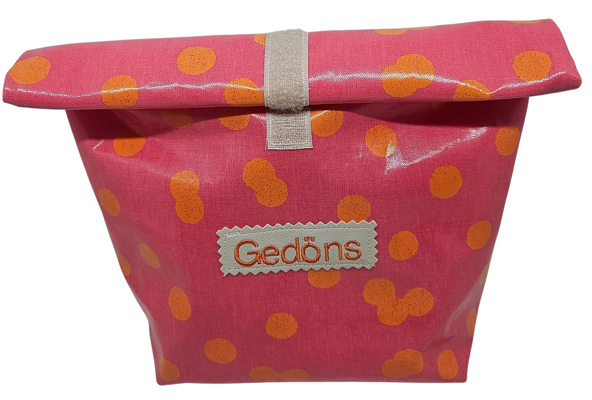 Multibeutel groß »Pink/ Orange Punkte«