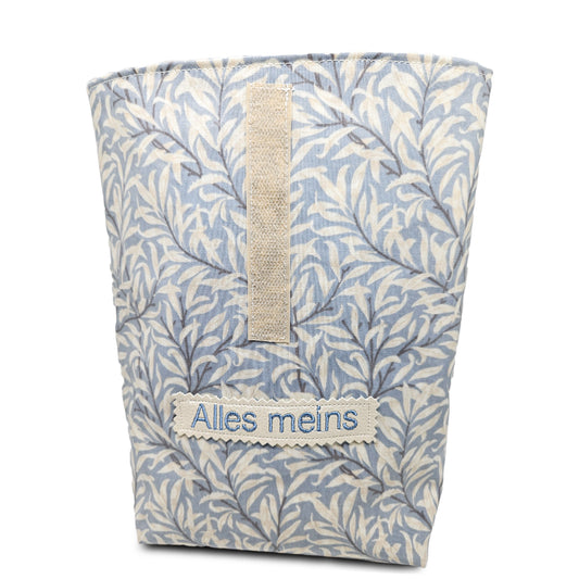 Multibeutel groß »Blätter Hellblau/Creme«
