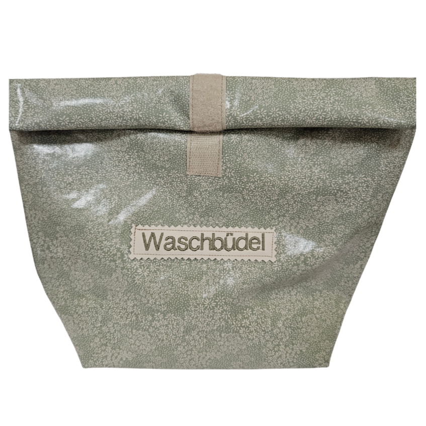 Multibeutel groß »Blümchen grün«