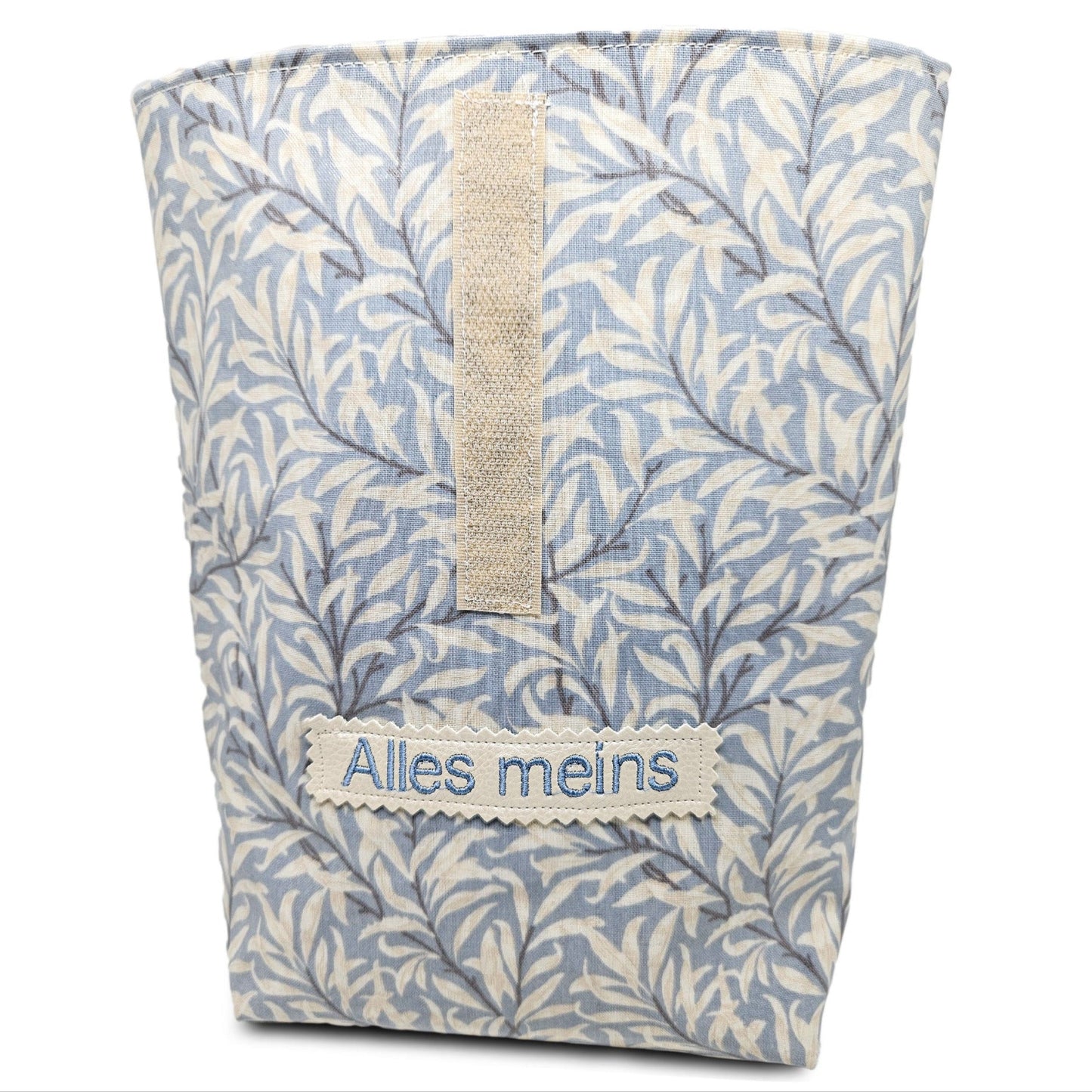 Multibeutel groß »Blätter Hellblau/Creme« - Small & Sweet Manufaktur