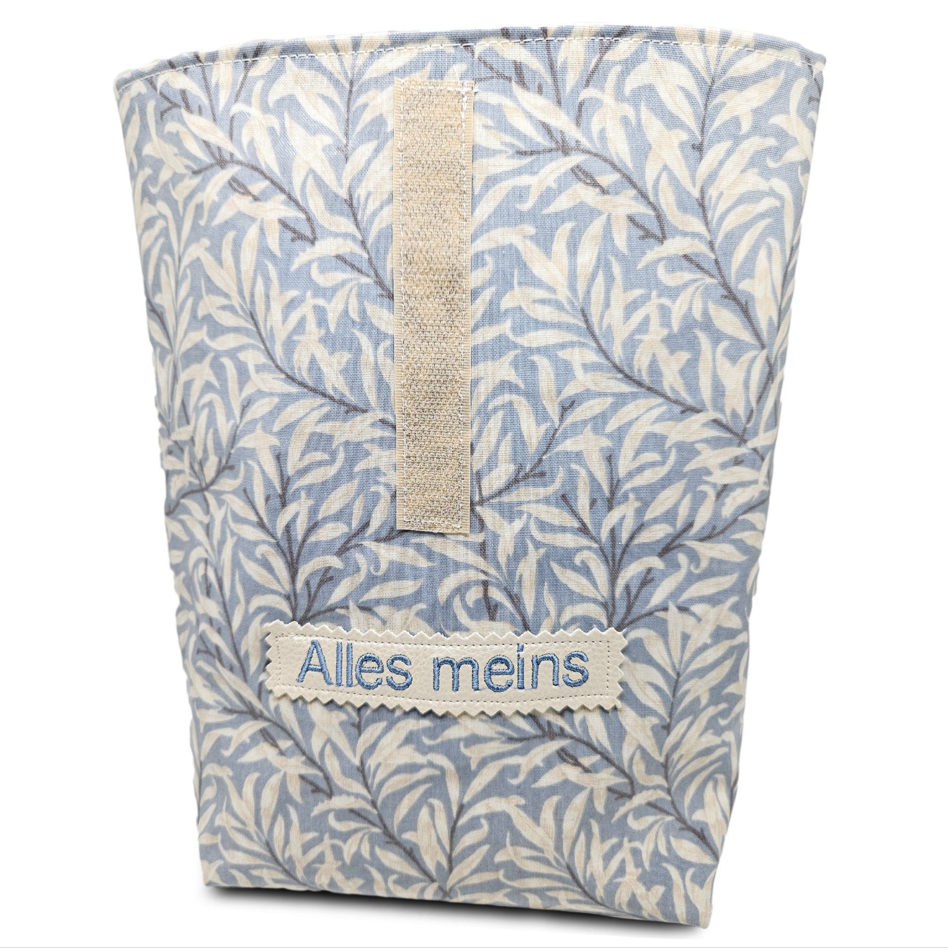 Multibeutel groß »Blätter Hellblau/Creme« - Small & Sweet Manufaktur