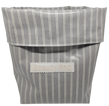 Multibeutel groß »Streifen grau« - Small & Sweet Manufaktur
