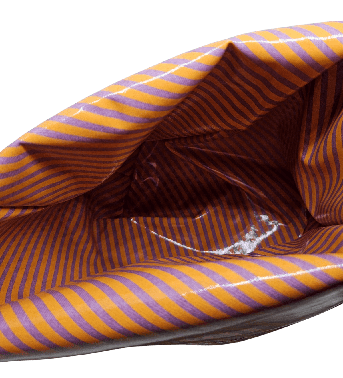 Multibeutel groß »Streifen Lila Orange« - Small & Sweet Manufaktur