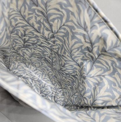 Multibeutel klein »Blätter Hellblau/Creme« - Small & Sweet Manufaktur
