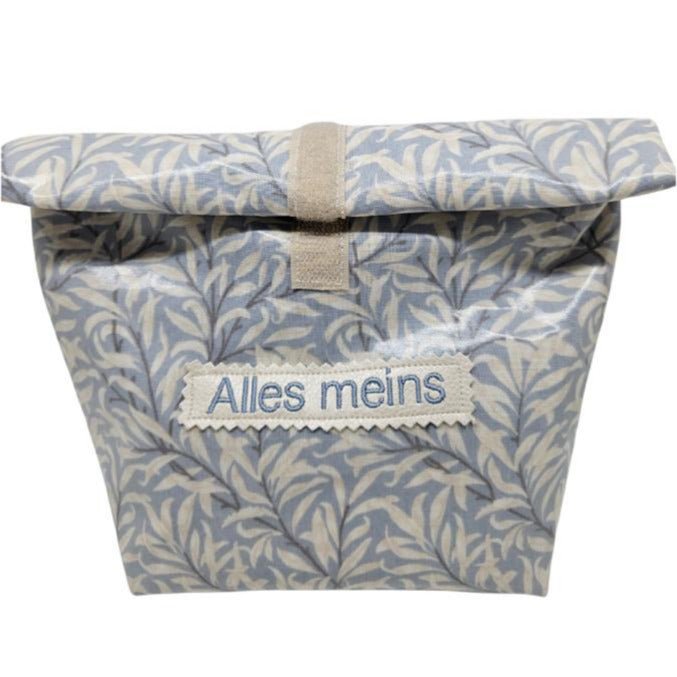 Multibeutel klein »Blätter Hellblau/Creme« - Small & Sweet Manufaktur
