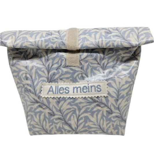 Multibeutel klein »Blätter Hellblau/Creme« - Small & Sweet Manufaktur
