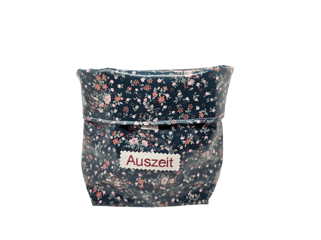 Multibeutel klein »Blümchen petrol« - Small & Sweet Manufaktur