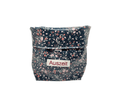 Multibeutel klein »Blümchen petrol« - Small & Sweet Manufaktur