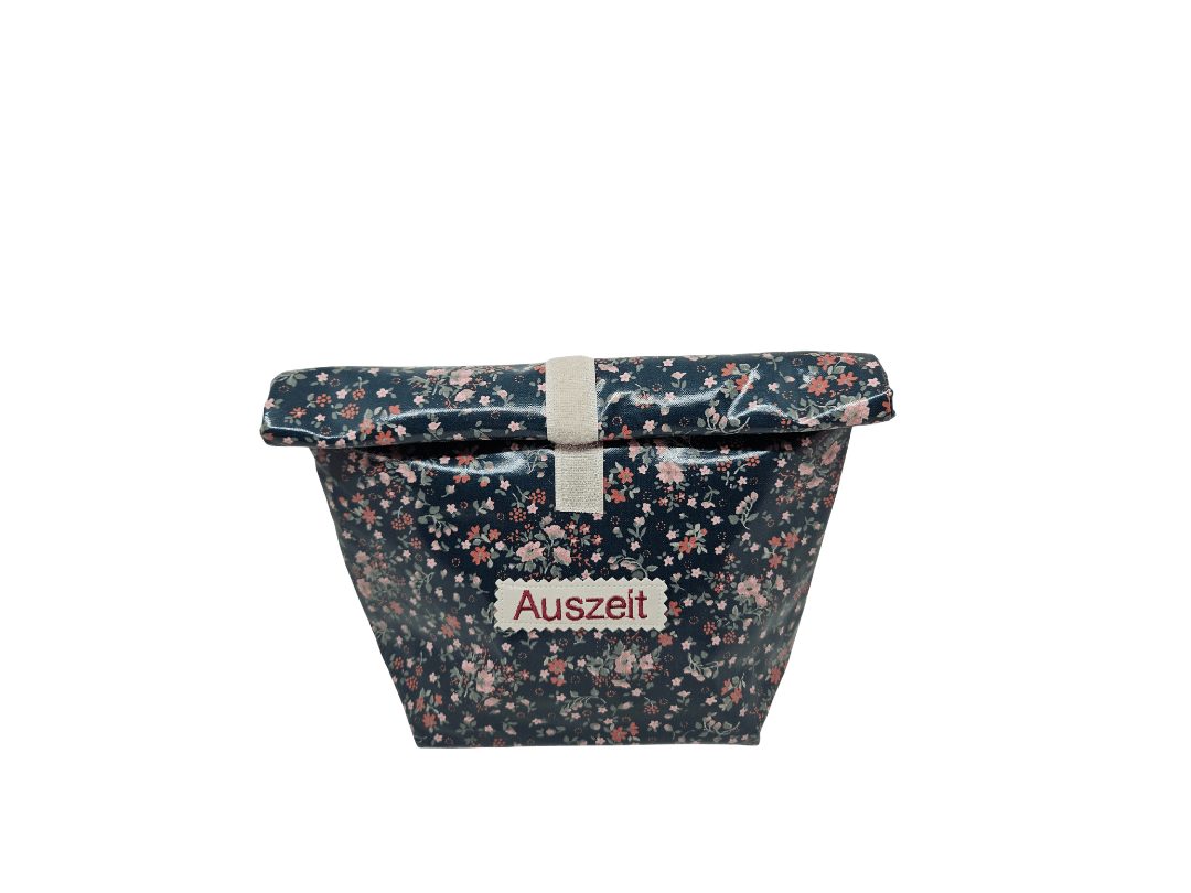 Multibeutel klein »Blümchen petrol« - Small & Sweet Manufaktur