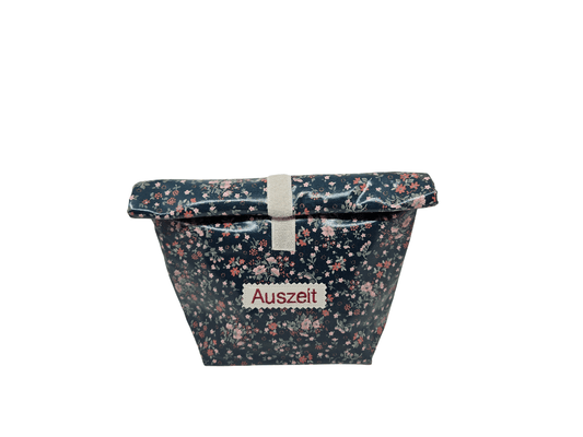 Multibeutel klein »Blümchen petrol« - Small & Sweet Manufaktur