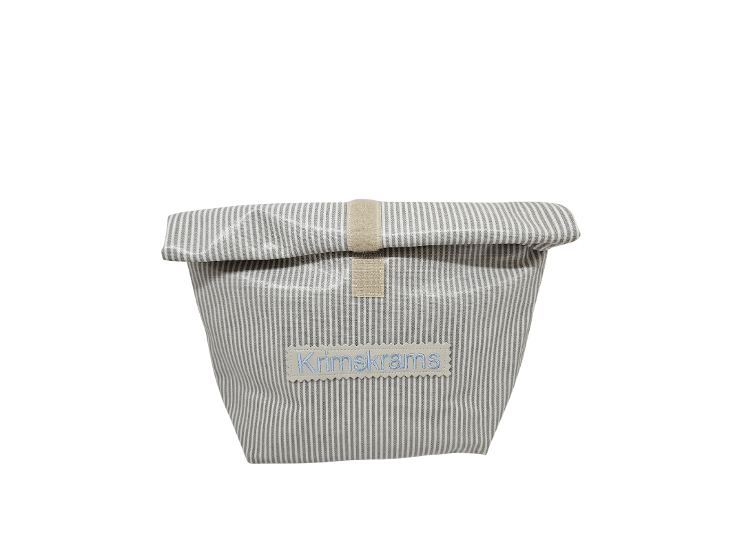 Multibeutel klein »Streifen grau« - Small & Sweet Manufaktur