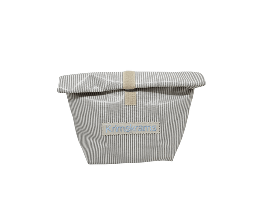 Multibeutel klein »Streifen grau« - Small & Sweet Manufaktur