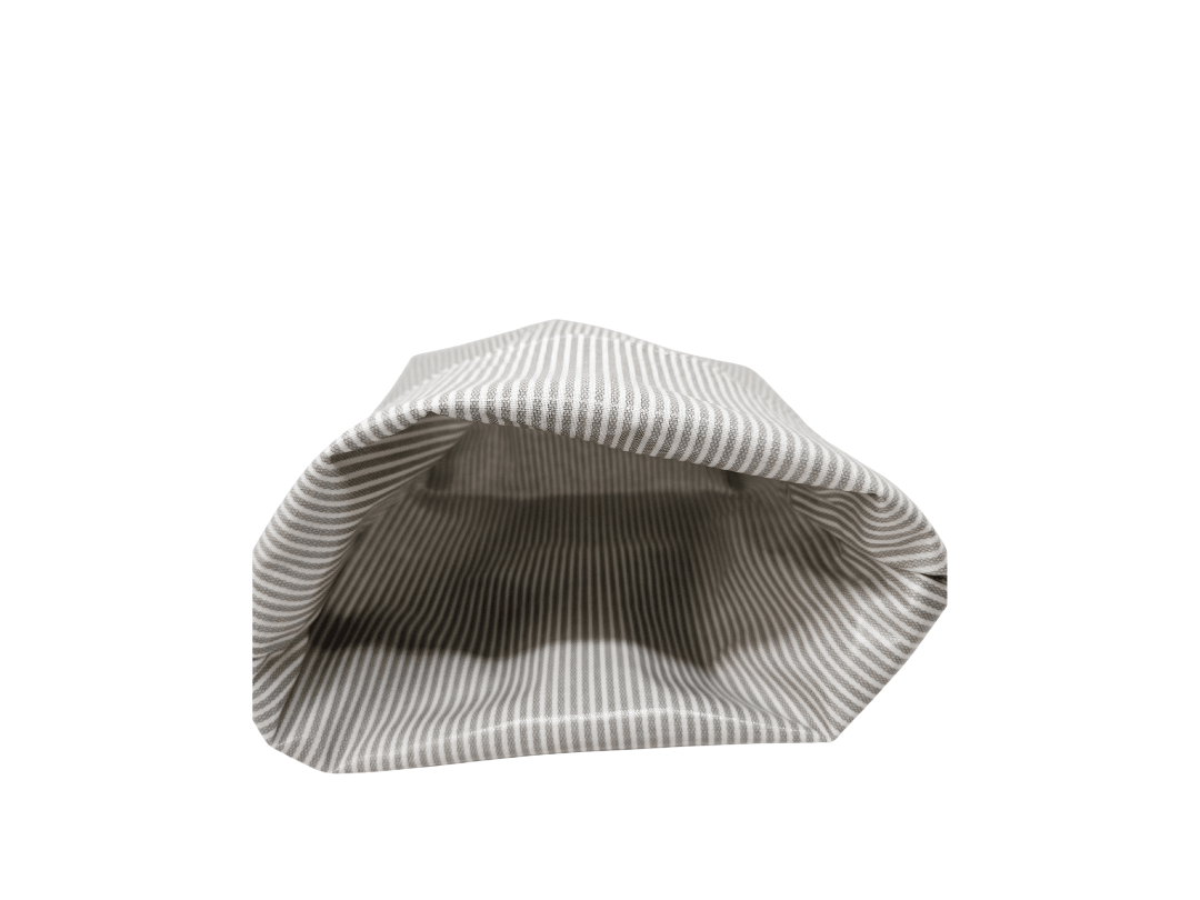 Multibeutel klein »Streifen grau« - Small & Sweet Manufaktur