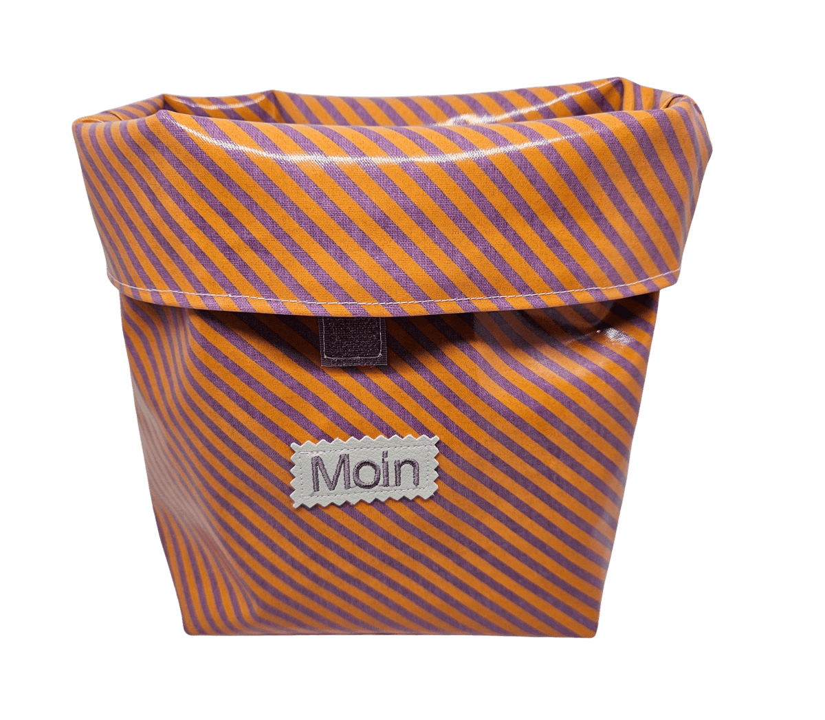 Multibeutel klein »Streifen Lila Orange« - Small & Sweet Manufaktur