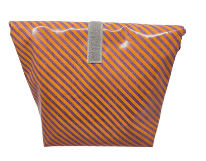 Multibeutel klein »Streifen Lila Orange« - Small & Sweet Manufaktur