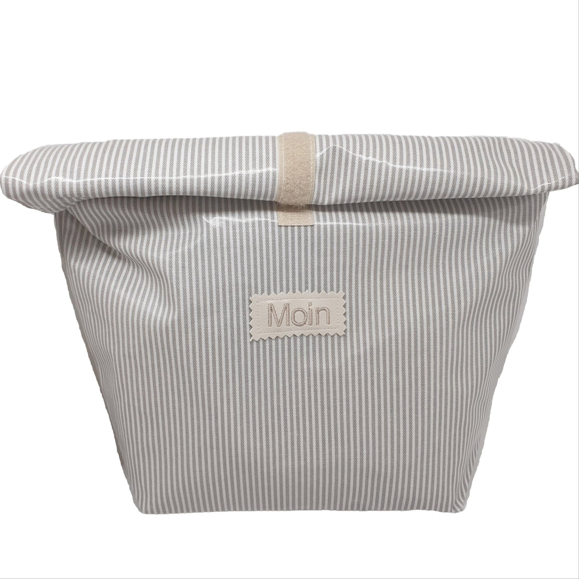 Multibeutel groß »Streifen grau« - Small & Sweet Manufaktur