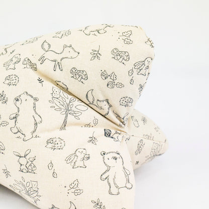 RELAX - Nackenkissen »Beige mit Tieren« - Small & Sweet Manufaktur